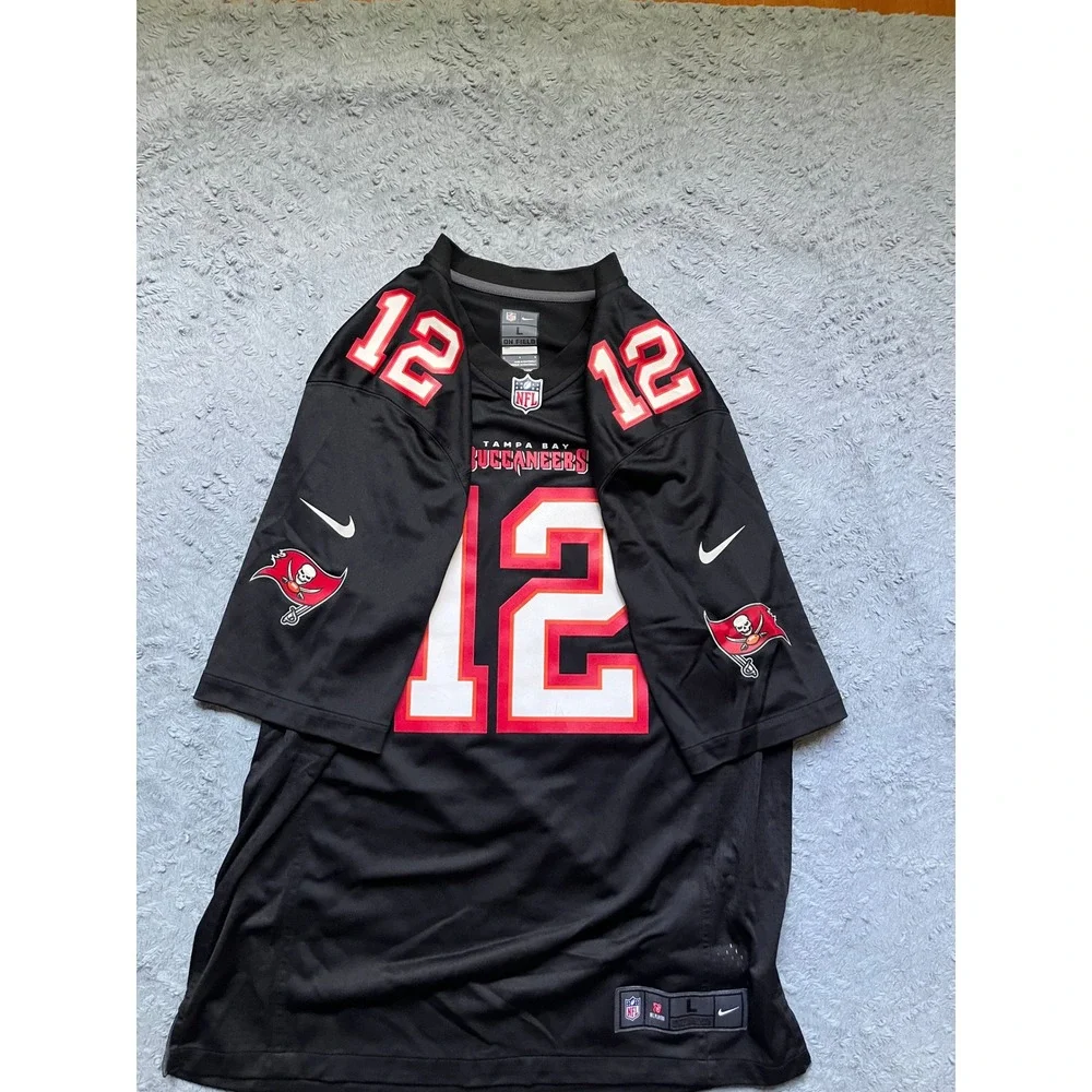 Nike Tom Brady Tampa Bay Buccaneers NFL Jersey Black Mens Large Sportswear